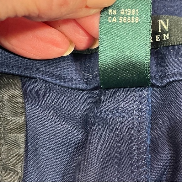 Ralph Lauren Navy Straight Leg Trousers 12 - Picture 11 of 14